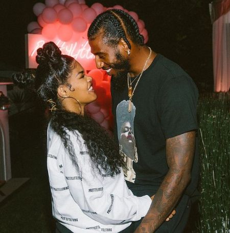 Teyana Taylor with her spouse Iman Shumpert.